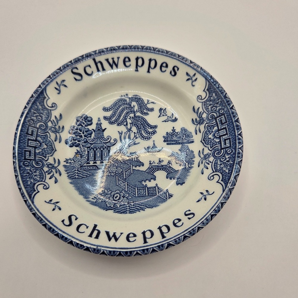Schweppes Dish ENOCH Wedgwood Made In England‎ Tunstall Blue And White